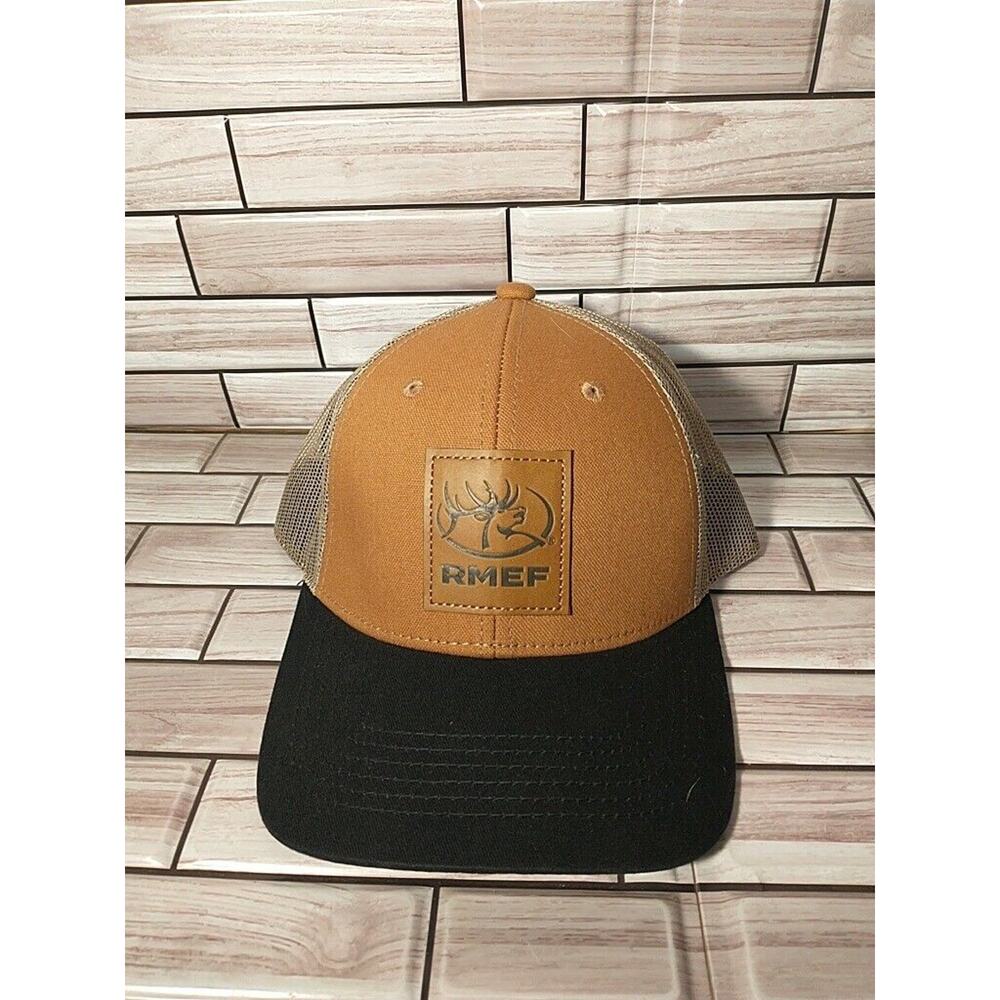 Rocky Mountain Elk Foundation RMEF Dad Hat Cap Strapback Tan Hunting Adjustable